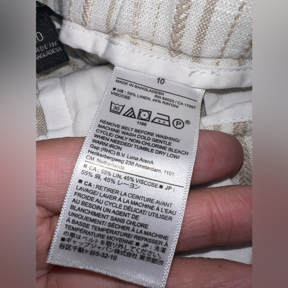 Banana Republic Women's Linen High Rise Belted Shorts Size 10 EUC - Picture 5 of 6